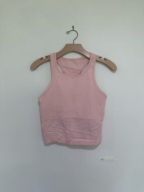 Lululemon Ebb to Street cropped tank - strawberry pink - size 8